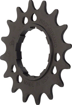 ONYX Racing Products Onyx Aluminum Cog: 3/32", 16t, Black EA Drivers and Single Cogs