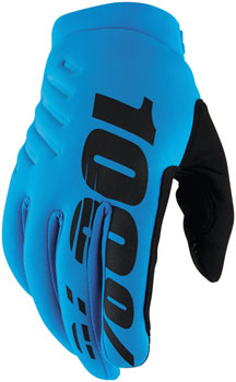 100% Brisker Gloves - Turquoise, Full Finger, Men's, Medium Turquoise EA Gloves