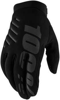 100% Brisker Youth Gloves - Black, Small Black EA Gloves
