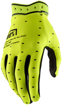 100% Ridefit Gloves - Fluo Yellow, Medium Fluo Yellow PAA Gloves