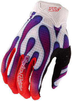 Troy Lee Design s Air Gloves – Overspray White / Violet, Small Overspray White/Violet EA Gloves