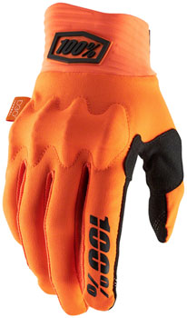 100% Cognito Gloves - Flourescent Orange/Black, Full Finger, Men's, Small Orange/Black PAA Gloves