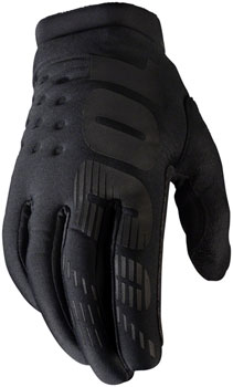 100% Brisker Gloves - Black, Full Finger, Men's, X-Large Black PAA Gloves