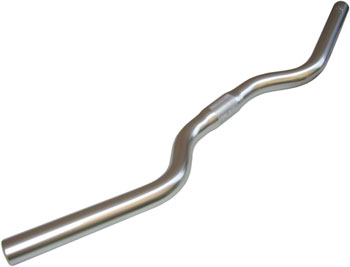 Nitto B206 Nordeast Handlebar: 25.4mm Bar Clamp 20 Degree Bend 15mm Rise 525 Width Chromoly Silver EA Cruiser/Multi-Position Handlebar