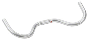 Nitto Moustache Handlebar: 26.0mm Bar Clamp 515mm Width Alloy Silver EA Cruiser/Multi-Position Handlebar
