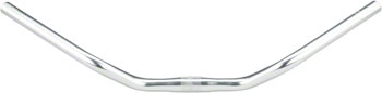 MSW 25.4 Urban Cruiser Bar, 620mm Wide, 55mm Rise, 40 degreeSweep, Silver EA Cruiser/Multi-Position Handlebar