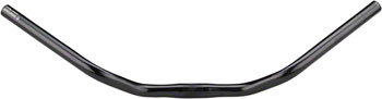MSW 25.4 Urban Cruiser Bar, 620mm Wide, 55mm Rise, 40 degree Sweep, Black EA Cruiser/Multi-Position Handlebar