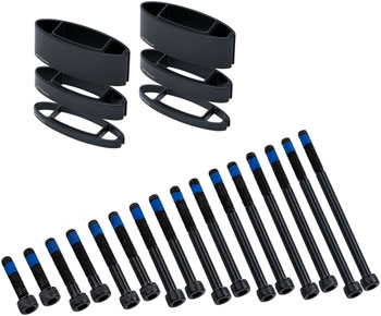 Vision Armrest Stack Riser Kit, For TFA, TriMax, and TFE Aerobars, Includes Spacer Bolts – Black EA Aero Bar Part