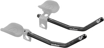 Vision TriMax Carbon Reversible Extensions, 385mm Length, J-Bend Shape, Aero Bar Add-on, Reversible Design – Carbon EA Aero Bar Extensions