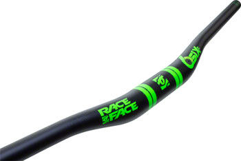 RaceFace SIXC Carbon Riser Handlebar: 35 x 820mm Rise Green EA Flat/Riser Handlebar