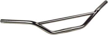 Velo Orange Klunker Handlebar - 25.4 45 Degree Sweep, 76mm Rise, 680mm width, Nickel Silver EA Cruiser/Multi-Position Handlebar