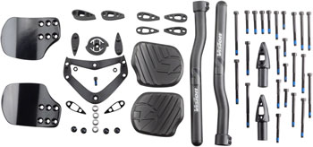 Vision Metron 4D Clip On Aero Bar - Flat M.A.S., S-Bend, Black EA Clip-On Aero Bar