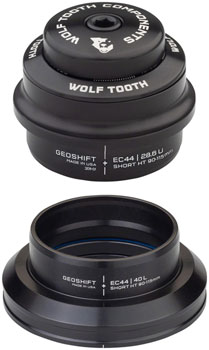 Wolf Tooth GeoShift Performance Angle Headset - 1 Deg, Short, EC44/EC44, Black EA Headsets