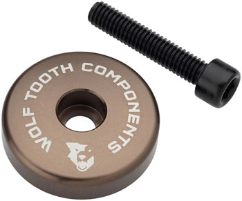 Wolf Tooth Ultralight Stem Cap with Integrated 5mm Spacer - Espresso EA Headset Top Cap