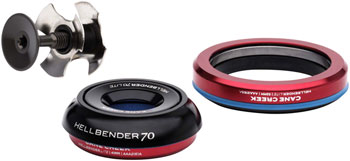 Cane Creek Hellbender 70 Lite Headset - IS41/28.6/H9|IS52/40 B, Tapered, Black EA Headsets