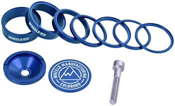 Wheels Manufacturing Pro StackRight Headset Spacer Kit - Blue EA Headset Stack Spacer