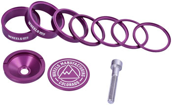 Wheels Manufacturing Pro StackRight Headset Spacer Kit - Purple EA Headset Stack Spacer