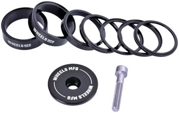 Wheels Manufacturing Essential StackRight Headset Spacer Kit - Black EA Headset Stack Spacer