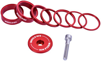 Wheels Manufacturing Essential StackRight Headset Spacer Kit - Red EA Headset Stack Spacer