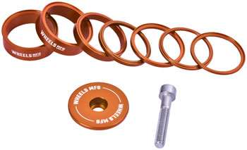 Wheels Manufacturing Essential StackRight Headset Spacer Kit - Orange EA Headset Stack Spacer
