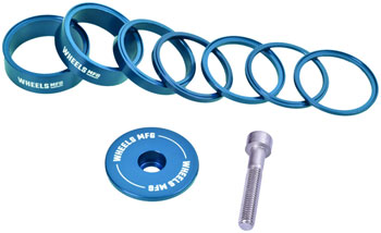 Wheels Manufacturing Essential StackRight Headset Spacer Kit - Teal EA Headset Stack Spacer