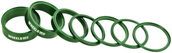 Wheels Manufacturing StackRight Headset Spacer Kit - Green EA Headset Stack Spacer