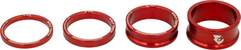 Wolf Tooth Headset Spacer Kit 3, 5,10, 15mm, Red BAG Headset Stack Spacer
