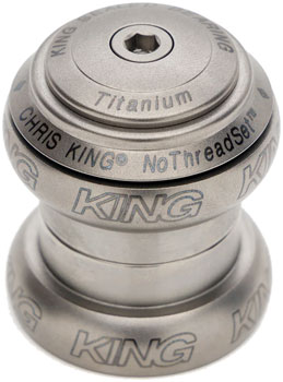 Chris King NoThreadSet Titanium Headset - 1-1/8", EC34 Upper / EC34 Lower, Titanium EA Headsets