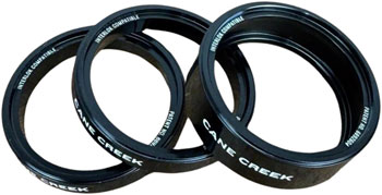 Cane Creek Interlok Chroma Studio Headset Spacer Kit - (1) 10mm, (2) 5mm, Black KIT Headset Stack Spacer
