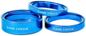 Cane Creek Interlok Chroma Studio Headset Spacer Kit - (1) 10mm, (2) 5mm, Blue KIT Headset Stack Spacer