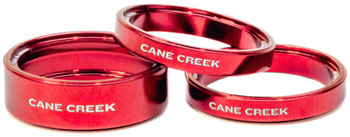 Cane Creek Interlok Chroma Studio Headset Spacer Kit - (1) 10mm, (2) 5mm, Red KIT Headset Stack Spacer