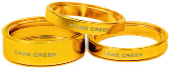 Cane Creek Interlok Chroma Studio Headset Spacer Kit - (1) 10mm, (2) 5mm, Gold KIT Headset Stack Spacer