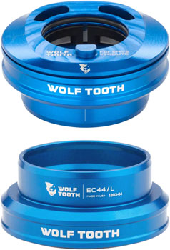 Wolf Tooth Premium Internal Headset - EC44 Upper / EC44 Lower, For Enve In-Route System Only, Blue EA Headsets