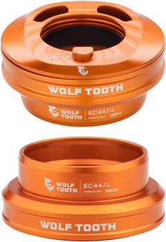Wolf Tooth Premium Internal Headset - EC44 Upper / EC44 Lower, For Enve In-Route System Only, Orange EA Headsets
