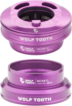 Wolf Tooth Premium Internal Headset - EC44 Upper / EC44 Lower, For Enve In-Route System Only, Purple EA Headsets