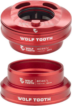 Wolf Tooth Premium Internal Headset - EC44 Upper / EC44 Lower, For Enve In-Route System Only, Red EA Headsets