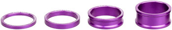 Wolf Tooth Precision Headset Stack Spacer Kit - 3mm, 5mm , 10mm, 15mm, Ultraviolet Purple Ultraviolet Purple BAG Headset Stack Spacer