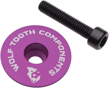 Wolf Tooth Ultralight Stem Cap - Flat, Ultraviolet Purple Ultraviolet Purple EA Headset Top Cap