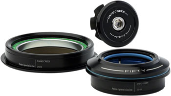 Cane Creek 50 Headset - ZS44/28.6/H8 Upper | ZS56/40 Lower, Tapered, Black EA Headsets