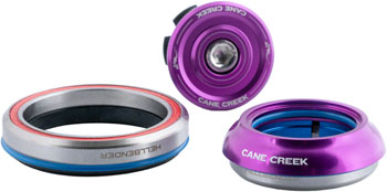 Cane Creek Hellbender 70 Headset - IS42/28.6/H9 Upper | IS52/40 Lower, Tapered, Purple EA Headsets