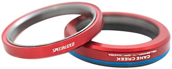 Cane Creek Hellbender Lite Headset Bearing Upgrade Kit - Fits 2024 Specialized Epic WC/Stumpjumper 15, 49.5/40.5 Upper | 52/40 Lower Red KIT Headset Bearing