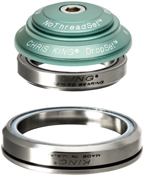 Chris King DropSet 3 Headset - 1-1/8 - 1.5", 41/52mm, 36 Deg, Matte Jade Matte Jade EA Headsets