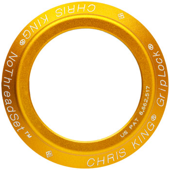 Chris King NoThreadset Headset Bearing Cap - 1-1/8", Matte Gold 50th Anniversary Matte Gold EA Headset Small Part