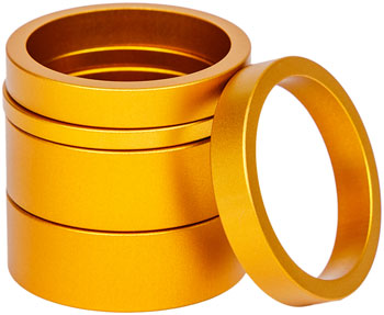 Chris King Headset Spacer Kit 2 - Alloy, 1-1/8", Matte Gold 50th Anniversary Matte Gold EA Headset Stack Spacer