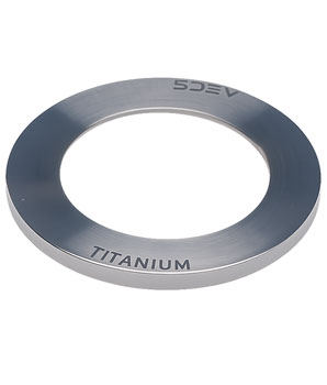 5DEV Titanium Headset Slam Cap - 1-1/8", 1mm, Raw Ti Raw Titanium EA Headset Small Part