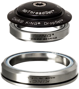 Chris King DropSet 5 Headset - 1-1/8", 42/52mm, 45 Deg, Black EA Headsets