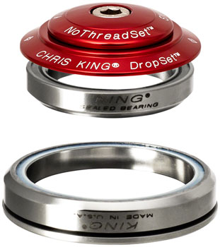 Chris King DropSet 5 Headset - 1-1/8", 42/52mm, 45 Deg, Red EA Headsets