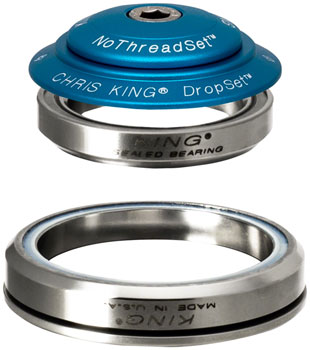Chris King DropSet 5 Headset - 1-1/8", 42/52mm, 45 Deg, Matte Turquoise Matte Turquoise EA Headsets