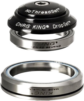 Chris King DropSet 3 Headset - 1-1/8 - 1.5", 41/52mm, 36 Deg, Black EA Headsets