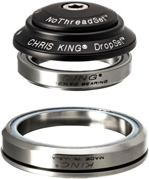 Chris King DropSet 3 Headset - 1-1/8 - 1.5", 41/52mm, 36 Deg, Matte Black Matte Black EA Headsets